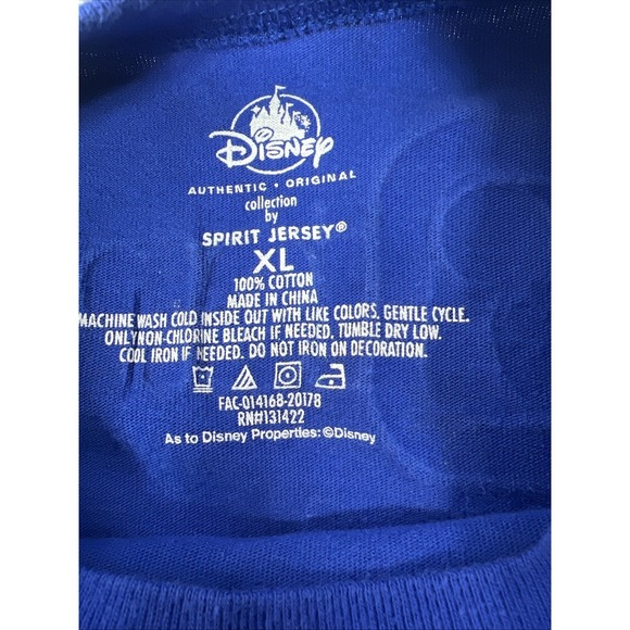 Walt Disney World Spirit Jersey Mickey Shirt Blue Moons & Stars Kids Size XL - Picture 7 of 11